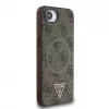 Θήκη Guess 4G Ring Triangle Logo MagSafe για iPhone 16e (Καφέ)