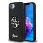 Θήκη Guess Fixed Glitter Big 4G για iPhone 16e (Μαύρο)