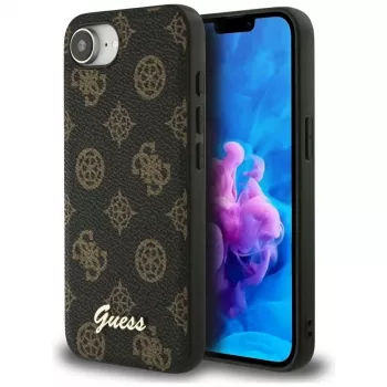 Θήκη Guess Peony Script Logo MagSafe για Apple iPhone 16e / 17e, Μαύρο
