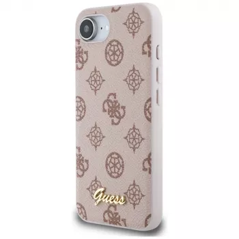 Θήκη Guess Peony Script Logo MagSafe για iPhone 16e / 17e Καφέ
