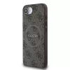 Θήκη Guess 4G Ring Classic Logo MagSafe για Apple iPhone 16e (Καφέ)