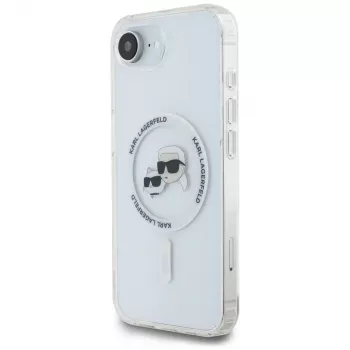 Θήκη KARL LAGERFELD IML Metal Karl & Choupette Heads MagSafe για iPhone 16e/17e Λευκό