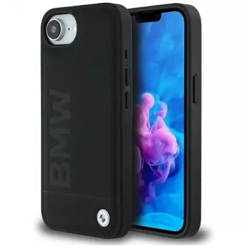 Θήκη BMW Leather Hot Stamp για iPhone 16e / 17e Μαύρο