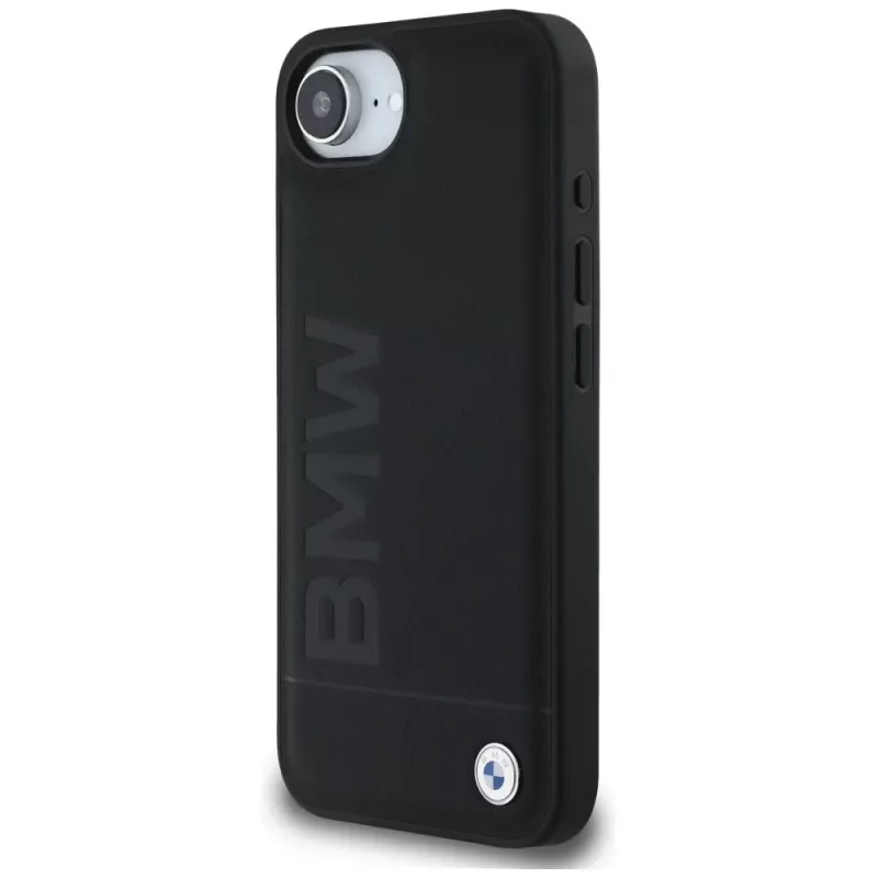 Θήκη BMW Leather Hot Stamp για iPhone 16e / 17e Μαύρο