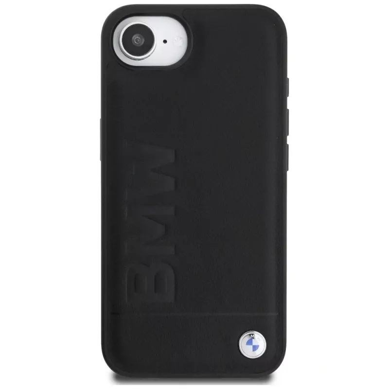 Θήκη BMW Leather Hot Stamp για iPhone 16e / 17e Μαύρο