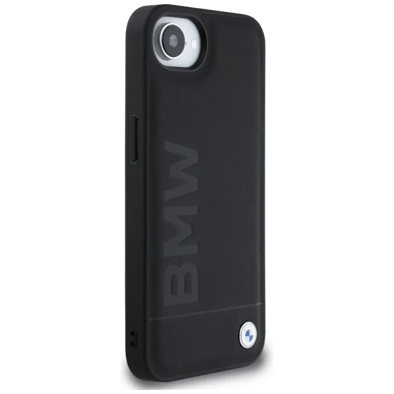 Θήκη BMW Leather Hot Stamp για iPhone 16e / 17e Μαύρο