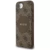 Θήκη Guess 4G Circle Classic Logo MagSafe για iPhone 16e (Καφέ)