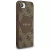 Θήκη Guess 4G Circle Classic Logo MagSafe για iPhone 16e (Καφέ)