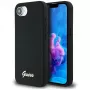 Θήκη Guess Silicone Script Metal Logo MagSafe για iPhone 16e (Μαύρο)