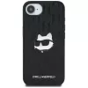 Θήκη KARL LAGERFELD Monogram Choupette Head Pin για iPhone 16e / 17e Μαύρο