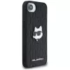 Θήκη KARL LAGERFELD Monogram Choupette Head Pin για iPhone 16e / 17e Μαύρο