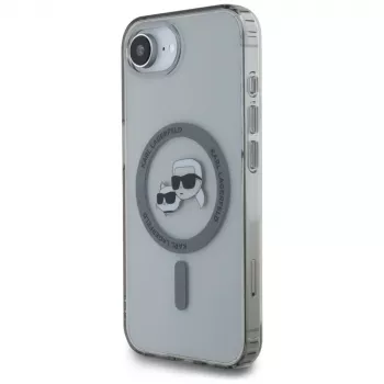 Θήκη KARL LAGERFELD IML Metal Karl & Choupette Heads MagSafe για iPhone 16e / 17e, Μαύρο