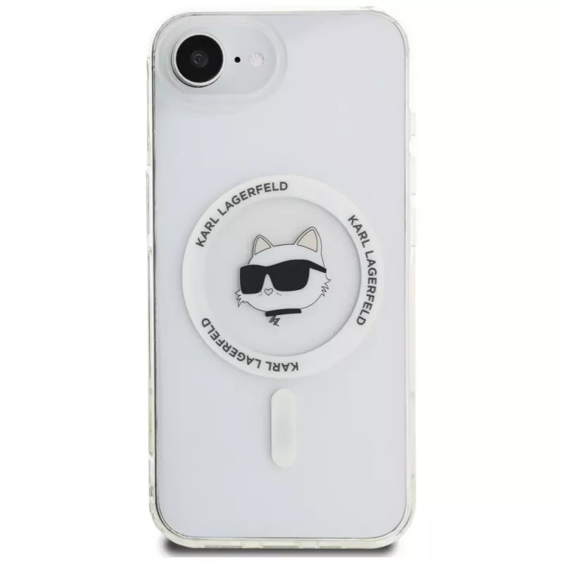 Θήκη KARL LAGERFELD IML Metal Choupette Head MagSafe για iPhone 16e / 17e Λευκό