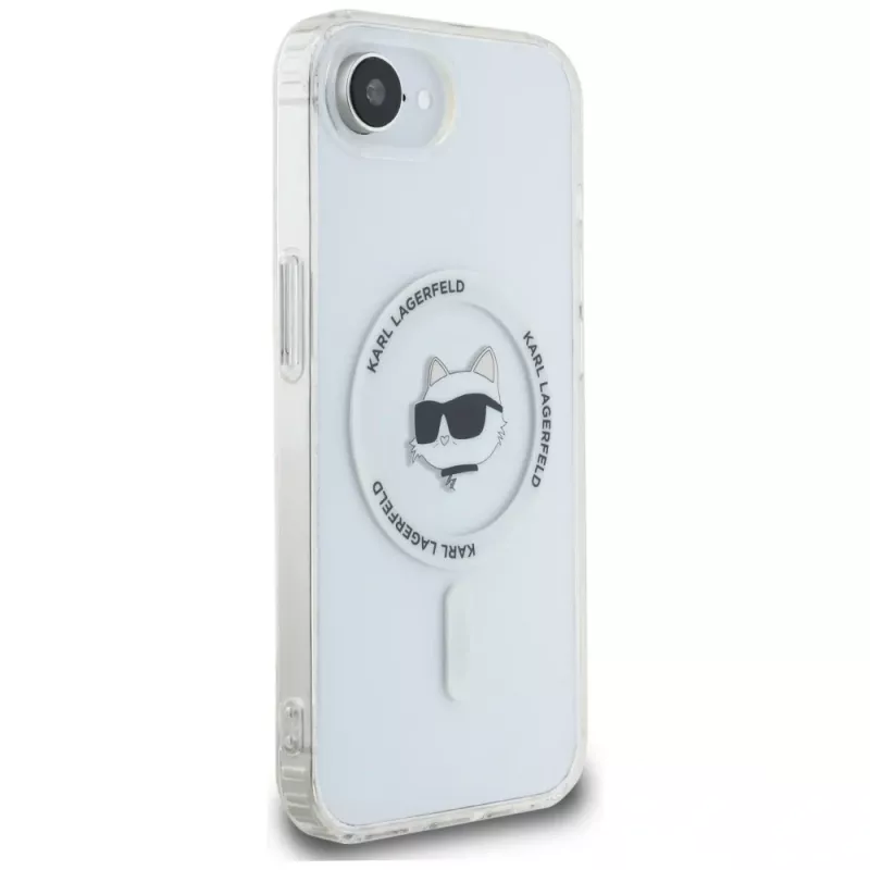 Θήκη KARL LAGERFELD IML Metal Choupette Head MagSafe για iPhone 16e / 17e Λευκό