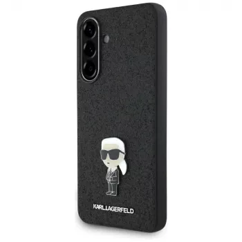 Θήκη KARL LAGERFELD Fixed Glitter Ikonik Logo Metal Pin για Samsung Galaxy A36 - Μαύρο