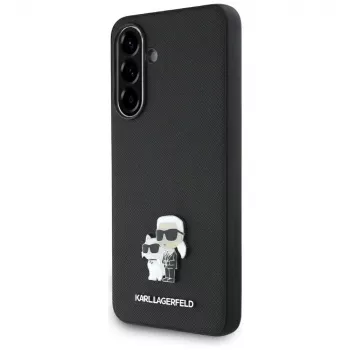 Karl Lagerfeld Saffiano Θήκη με K&C Metal Logo για Samsung Galaxy A36 Μαύρο