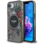 Guess IML Flowers MagSafe Θήκη για iPhone 16e (Μαύρο)