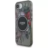 Guess IML Flowers MagSafe Θήκη για iPhone 16e (Μαύρο)