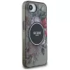 Guess IML Flowers MagSafe Θήκη για iPhone 16e (Μαύρο)