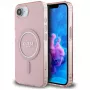 Guess IML Glitter Circle MagSafe Θήκη για iPhone 16e (Ροζ)