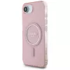 Guess IML Glitter Circle MagSafe Θήκη για iPhone 16e (Ροζ)