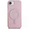 Guess IML Glitter Circle MagSafe Θήκη για iPhone 16e (Ροζ)