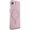Guess IML Glitter Circle MagSafe Θήκη για iPhone 16e (Ροζ)