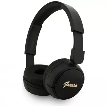 Guess Metal Logo Script Ασύρματα Bluetooth 5.3 Over-Ear Ακουστικά, Μαύρο