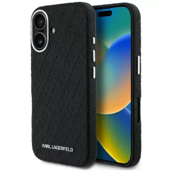 Karl Lagerfeld FW Stamped Karl MagSafe Θήκη για iPhone 16, Μαύρο