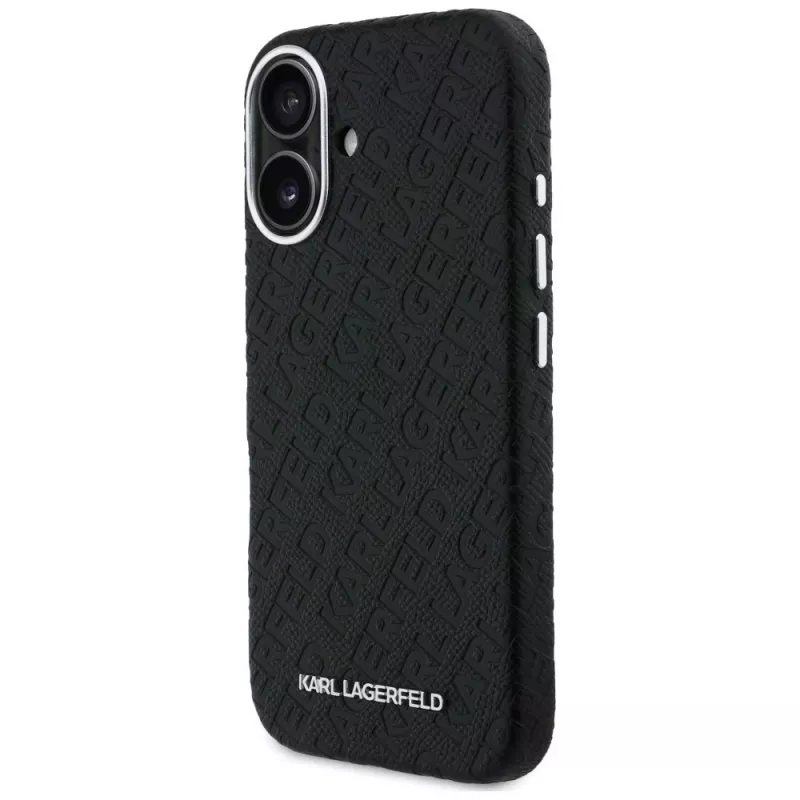 Karl Lagerfeld FW Stamped Karl θήκη MagSafe για iPhone 16, μαύρη