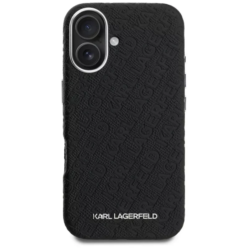Karl Lagerfeld FW Stamped Karl θήκη MagSafe για iPhone 16, μαύρη
