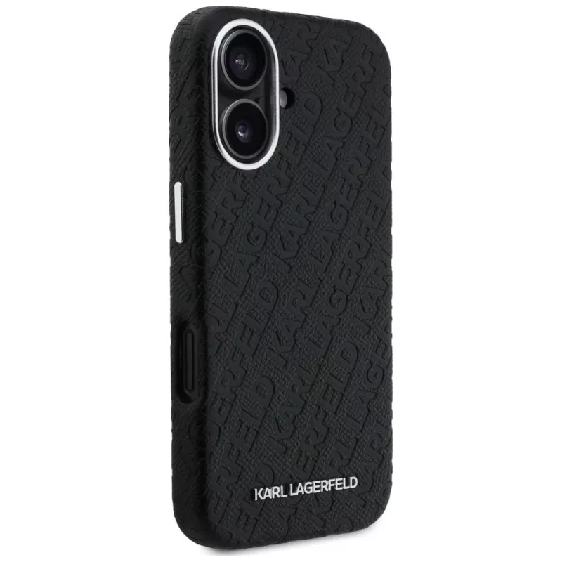 Karl Lagerfeld FW Stamped Karl θήκη MagSafe για iPhone 16, μαύρη