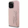 KARL LAGERFELD FW Grained Signature Logo Θήκη για iPhone 16 Pro Max Ροζ