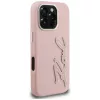 KARL LAGERFELD FW Grained Signature Logo Θήκη για iPhone 16 Pro Max Ροζ
