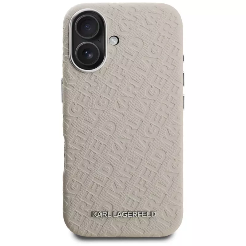 Karl Lagerfeld FW Stamped Karl MagSafe Θήκη για iPhone 16 Μπεζ