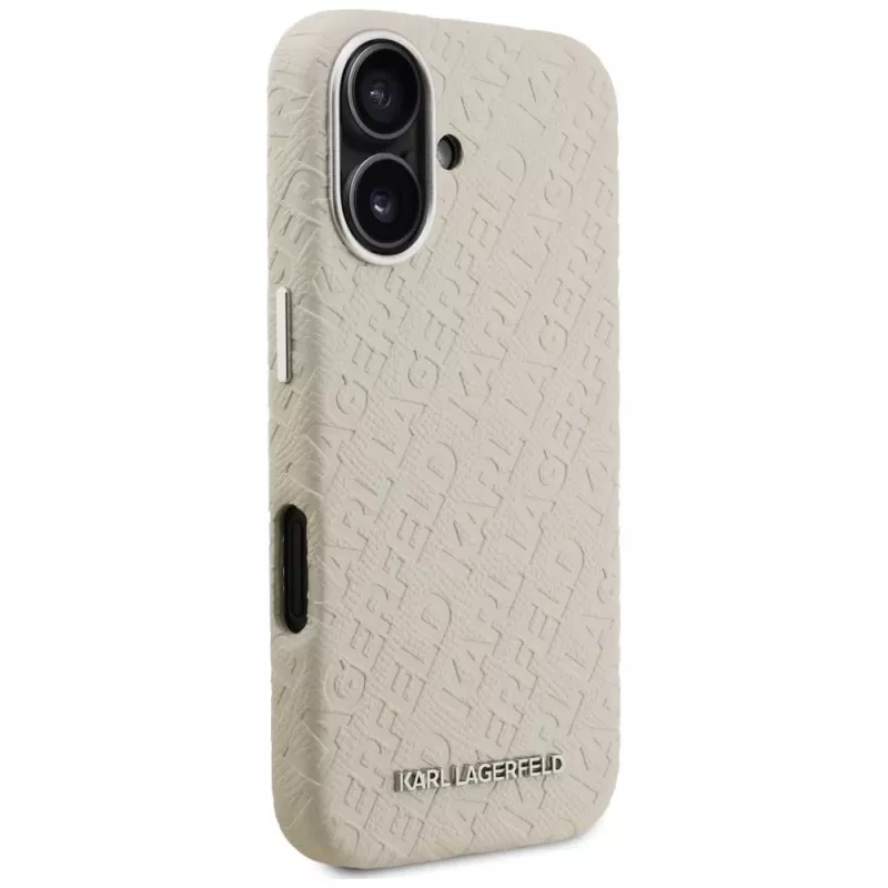 Karl Lagerfeld FW Stamped Karl MagSafe Θήκη για iPhone 16 Μπεζ