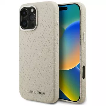 KARL LAGERFELD FW Stamped Karl MagSafe Θήκη για iPhone 16 Pro Max, Μπεζ