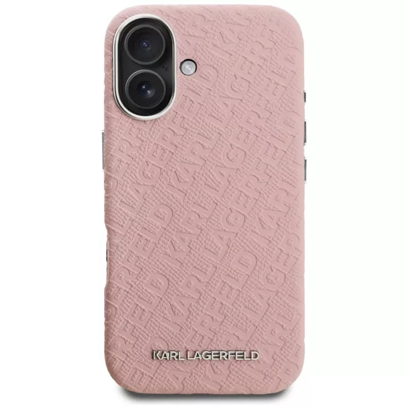KARL LAGERFELD Stamped Karl MagSafe Θήκη για iPhone 16 Ροζ