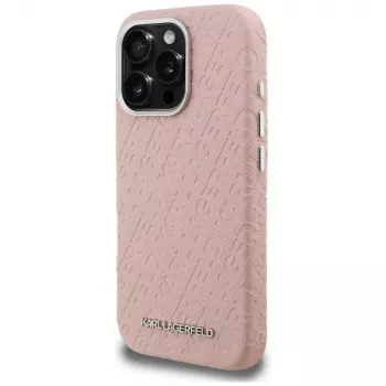 Karl Lagerfeld FW Stamped Karl MagSafe Θήκη για iPhone 16 Pro Max Ροζ