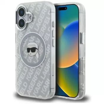Karl Lagerfeld IML Karl Head Logo MagSafe Θήκη για iPhone 16, Γκρι