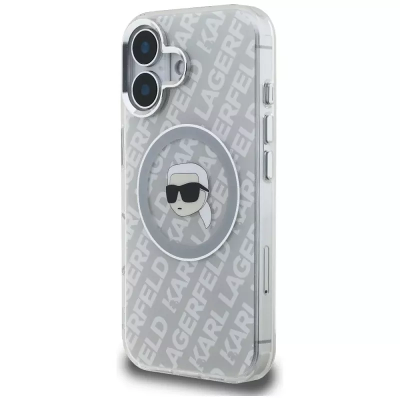 Karl Lagerfeld IML Karl Head Logo MagSafe Θήκη για iPhone 16, Γκρι