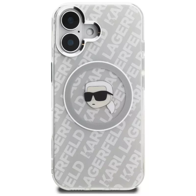 Karl Lagerfeld IML Karl Head Logo MagSafe Θήκη για iPhone 16, Γκρι