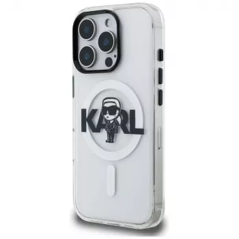 Karl Lagerfeld IML Karl Sketch Logo MagSafe Θήκη για iPhone 16 Pro Max, Διάφανο