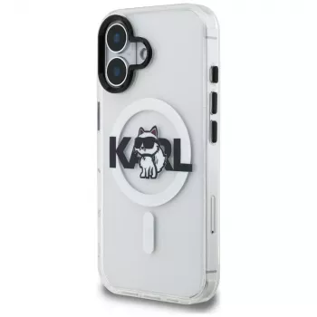 Karl Lagerfeld IML Choupette Sketch Logo MagSafe Θήκη για iPhone 16, Διάφανο