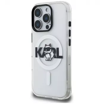 KARL LAGERFELD IML Choupette Sketch Logo MagSafe Θήκη για iPhone 16 Pro Max, Διάφανο
