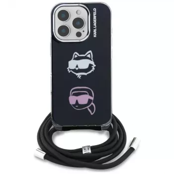 KARL LAGERFELD IML Crossbody Θήκη για iPhone 16 Pro, Μαύρο