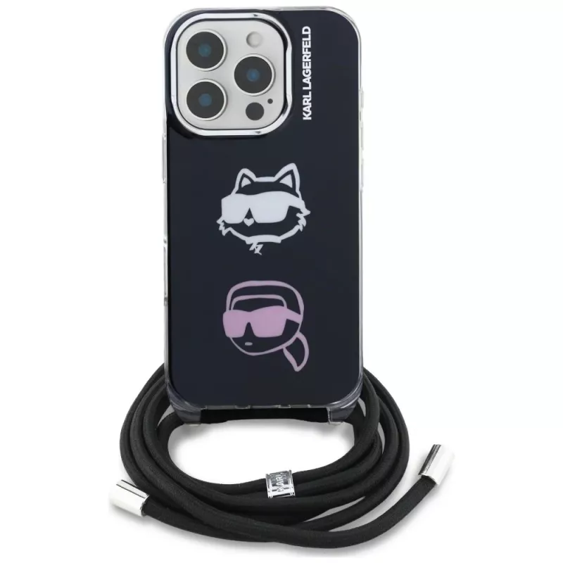 KARL LAGERFELD IML Crossbody Θήκη για iPhone 16 Pro, Μαύρο