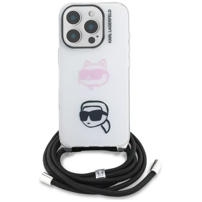 KARL LAGERFELD IML Crossbody Θήκη για Apple iPhone 16 Pro, Λευκό