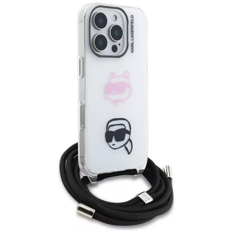 KARL LAGERFELD IML Crossbody Θήκη για Apple iPhone 16 Pro, Λευκό