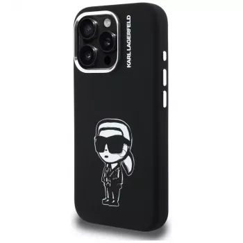 KARL LAGERFELD Silicone Karl Sketch MagSafe Θήκη για Apple iPhone 16 Pro Max, Μαύρο